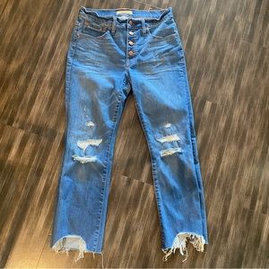 Madewell Cali Demi Boot Cut Distressed Jeans 27